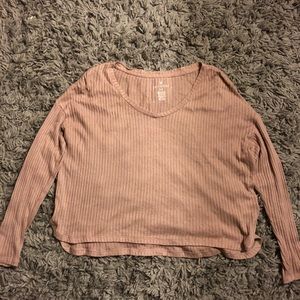 American Eagle Ribbed Slouch Top